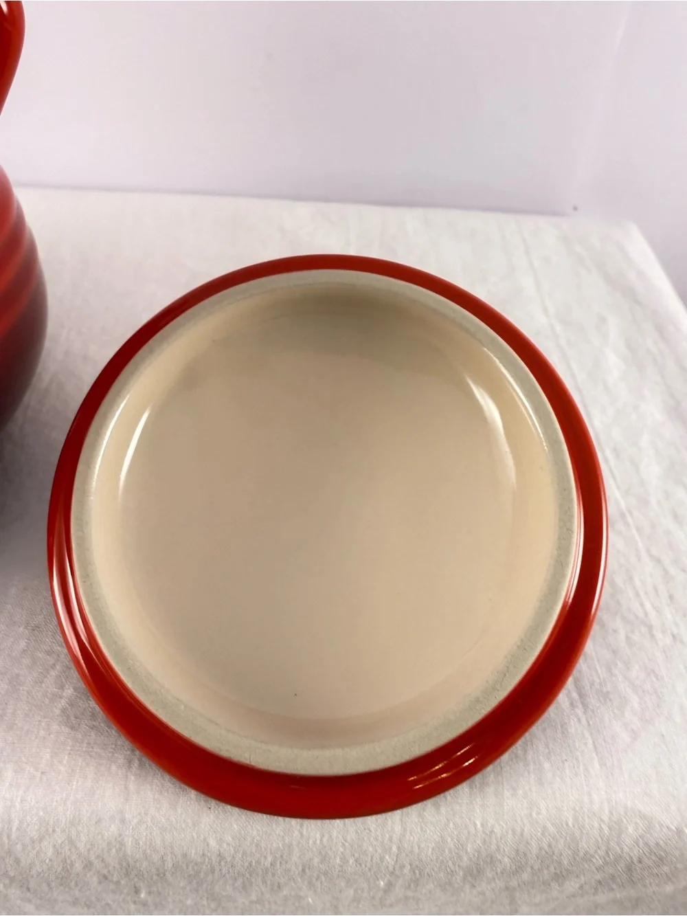 Le Creuset Red Ombré/Cerise Stoneware Mini Bean Pot with Lid